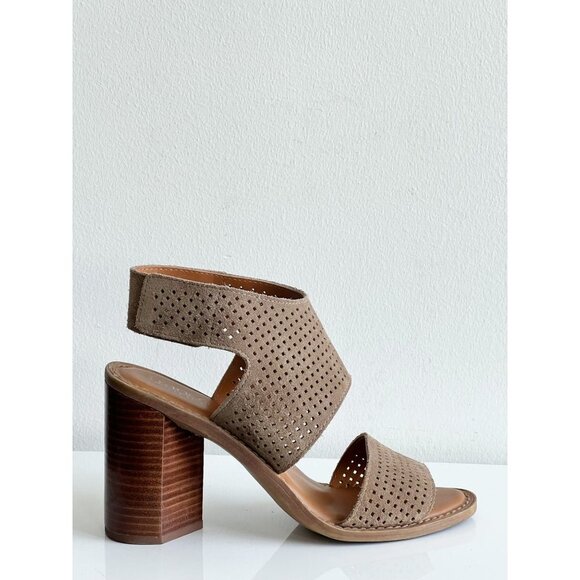 Franco Sarto "Delores" Block Heel Sandal Taupe Size‎ 8.5M - Picture 7 of 9